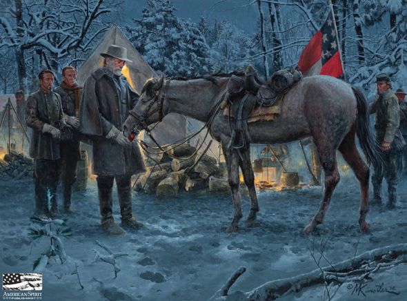 Mort Künstler Hand Signed and Numbered Limited Edition Print:"An Apple for Traveller"