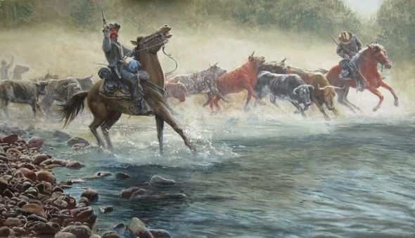 Mort Künstler Hand Signed and Numbered Limited Edition:"The Great Beefsteak Raid"