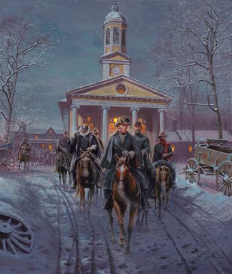 Mort Künstler Handsigned and Numbered Limited Edition 2009 Snow Print:"Gray Ghost, The"