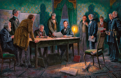 Mort Kunstler Hand Signed and Numbered Judge Advocate General Edition AP Print:"General Orders No. 100"