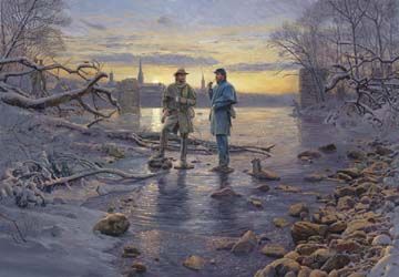 Mort Kunstler Hand Signed Artist Proof Limited Edition:"My Friend, the Enemy" 