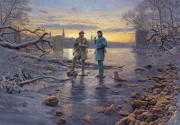 Mort Kunstler Artist Proof Limited Edition:"My Friend, the Enemy" 