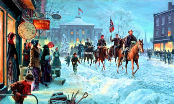 Mort Kunstler Limited Edition Giclee Canvas:"Winter Riders"