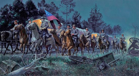 Mort Kunstler Hand Signed and Numbered Limited Edition:"Lee Takes Command "