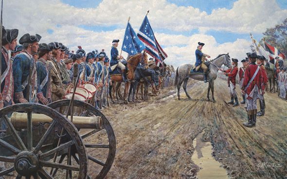 Mort Kunstler Hand Signed and Numbered Limited Edition Print:"World Turned Upside Down"