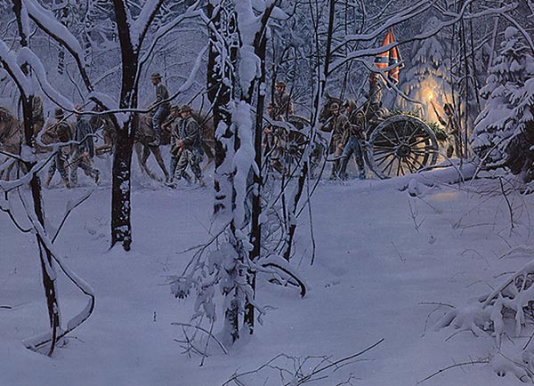 Mort Kunstler Handsigned and Numbered Limited Edition Giclee on Canvas:"Confederate Christmas, The Masterpiece Collection "