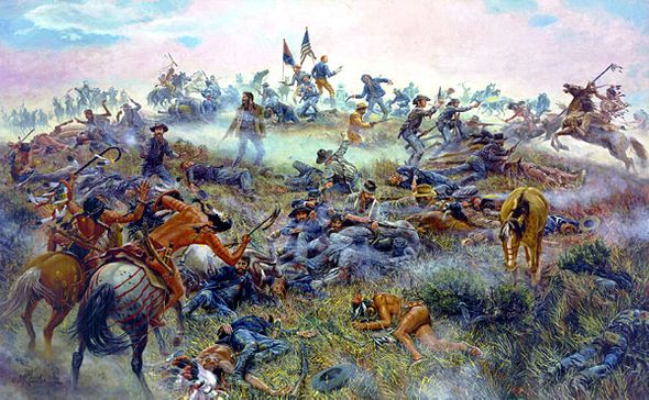 Mort Kunstler Handsigned and Numbered Limited Edition Giclee on Canvas:"Custer's Last Stand"