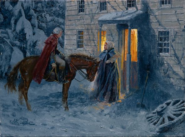 Mort Kunstler Handsigned and Numbered Limited Edition Giclee on Canvas:"Sally's Valentine"