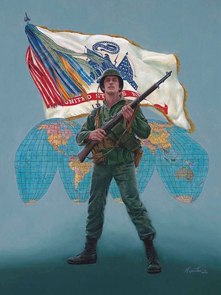 Mort Kunstler Handsigned and Numbered Limited Edition Giclee on Canvas:"This We'll Defend"