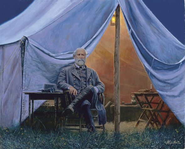 Mort Kunstler Handsigned and Numbered Limited Edition Giclee on Paper:"The Loneliness of Command"