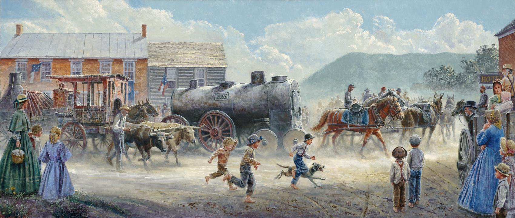 Mort Kunstler Hand Signed Artist Proof Limited Edition Print :"Heavy Traffic on the Valley Pike"