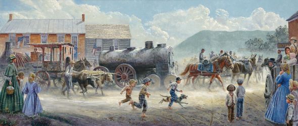 Mort Kunstler Hand Signed Artist Proof Limited Edition Print :"Heavy Traffic on the Valley Pike"