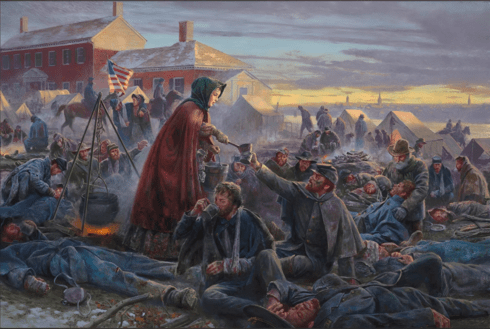 Mort Kunstler Limited Edition Classic Canvas Giclee:"Angel of the Battlefield"