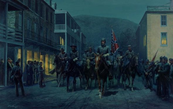 Mort Kunstler Signed Artist Proof Print:"Stonewall Jackson at Harpers Ferry"