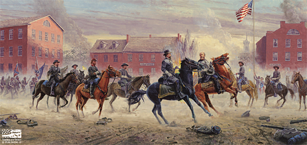 Mort Kunstler Handsigned & Numbered Limited Edition Giclee on Canvas:"Are You Hurt, Sir (Gens. Gordon and Ewell Gettysburg, July 1, 1863)"