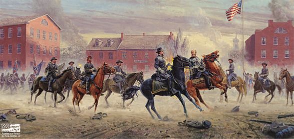Mort Kunstler Handsigned & Numbered Limited Edition Giclee on Canvas:"Are You Hurt, Sir (Gens. Gordon and Ewell Gettysburg, July 1, 1863)"