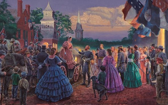 Mort Kunstler Handsigned & Numbered Limited Edition Giclee on Canvas :"Before the Ball "