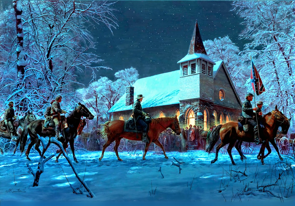 Mort Kunstler Limited Edition Masterpiece Collection Canvas Giclee:"Southern Stars"