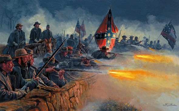 Mort Kunstler Handsigned & Numbered Limited Edition Print:"Valor in Gray"