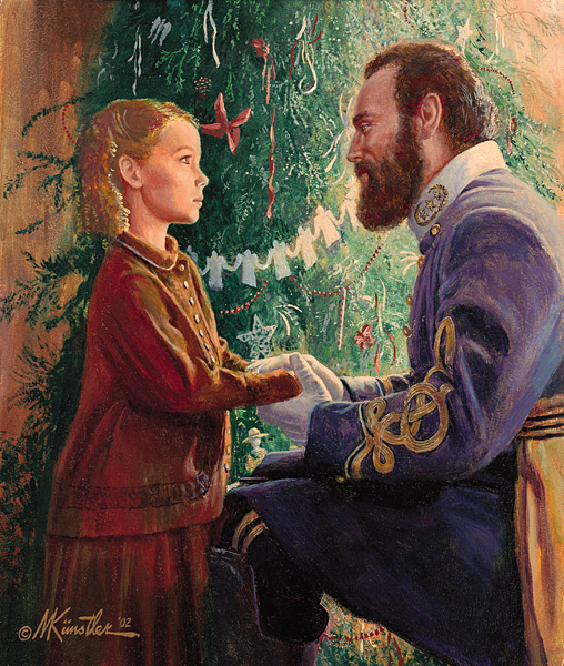 Mort Kunstler Limited Edition Christmas Print: "Janie Corbin and Old Jack (Christmas 1862)"