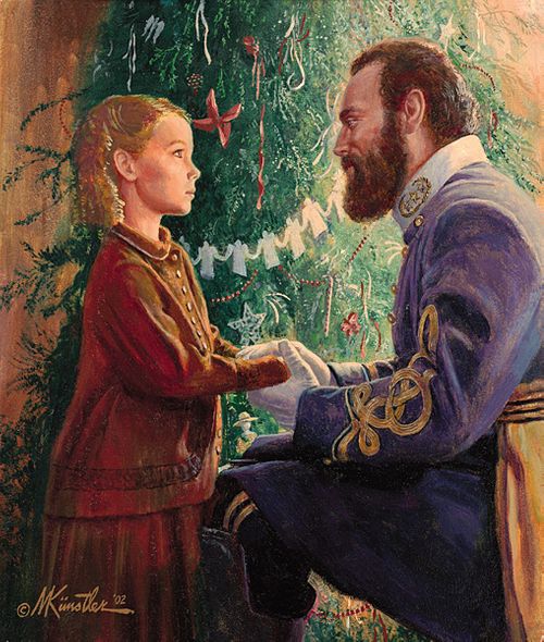 Mort Kunstler Limited Edition Christmas Print: "Janie Corbin and Old Jack (Christmas 1862)"