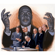 Mort Kunstler Limited Edition Canvas Giclee:"Martin Luther King"