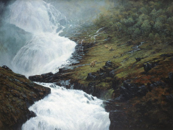 Morten E. Solberg Signed and Numbered Limited Edition Canvas Giclee:"Heading for the High Country"
