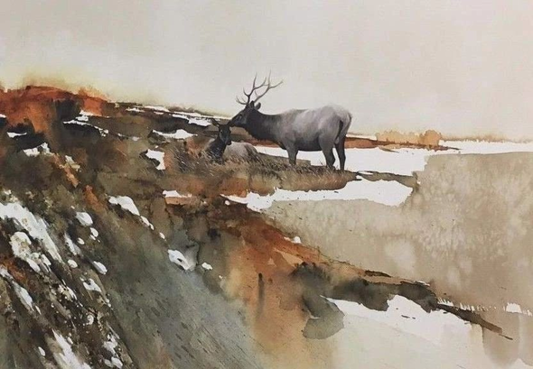 Morten Solberg Signed and Numbered Limited Edition Lithograph: "Autumn Repose"
