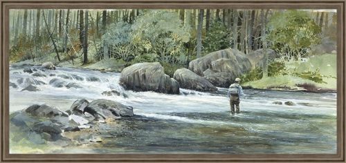 Morton Solberg 23 x 48 Canvas Giclee Art:"Alone Time"