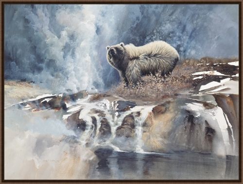 Morton Solberg 32 x 42 Canvas Giclee Art:"Into-The-Wind"