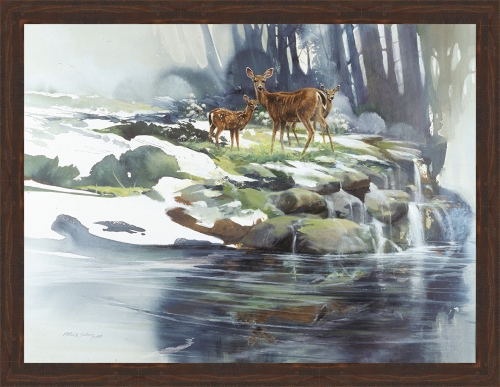 Morton Solberg 36 x 46 Canvas Giclee Art:"Gentle Waters"