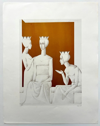 Moshe Propes Signed Lithograph: "Women"