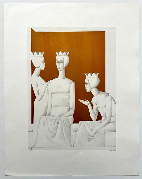 Moshe Propes Signed Lithograph: "Women"