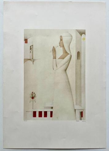 Moshe Propes Signed Numbered Lithograph: "Woman Figure" Moshe Propes Signed Numbered Lithograph: "Woman Figure"
