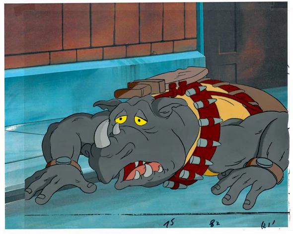 Teenage Mutant Ninja Turtles Hand Painted Production Cel and Background: "Teenage Mutant Ninja Turtles"