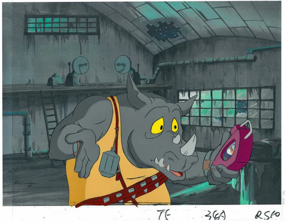 Teenage Mutant Ninja Turtles Hand Painted Production Cel with Background: "Teenage Mutant Ninja Turtles"