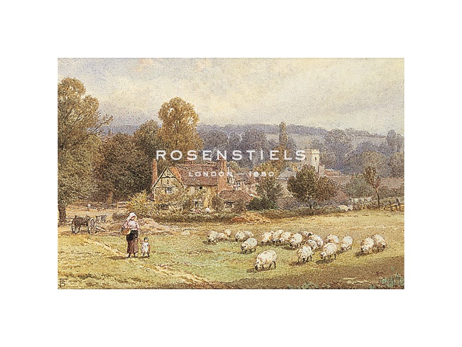 Myles Birkett Foster Hand Numbered Limited Edition Print on Paper :"Pathway to the Water Meadows"