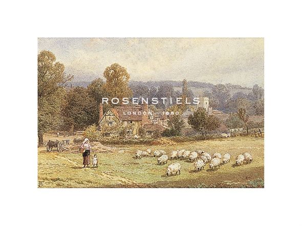 Myles Birkett Foster Hand Numbered Limited Edition Print on Paper :"Pathway to the Water Meadows"