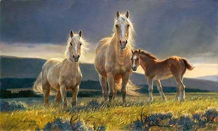 NANCY GLAZIER 25X15 Secondary Market Art: "GOLDEN GLORY"