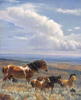 NANCY GLAZIER 28X22 Secondary Market Art: "WHISPERING WIND"