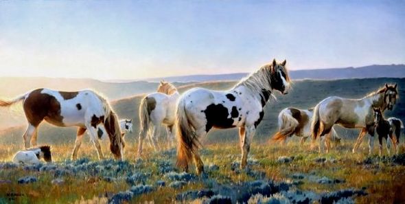Nancy Glazier Handsigned & Numbered Limited Edition Giclee on Canvas:"Welcome the Dawn "