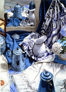Nancy Hagin Limited Edition Serigraph on Paper: " Blue Agate "