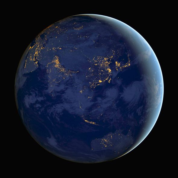 NASA Satellite Open Edition Museum Wrapped Canvas Giclee:"Asia at Night"