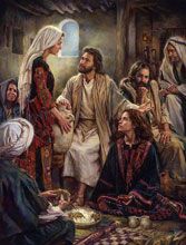 Nathan Greene Limited Edition Canvas Giclee: "At Jesus' Feet"