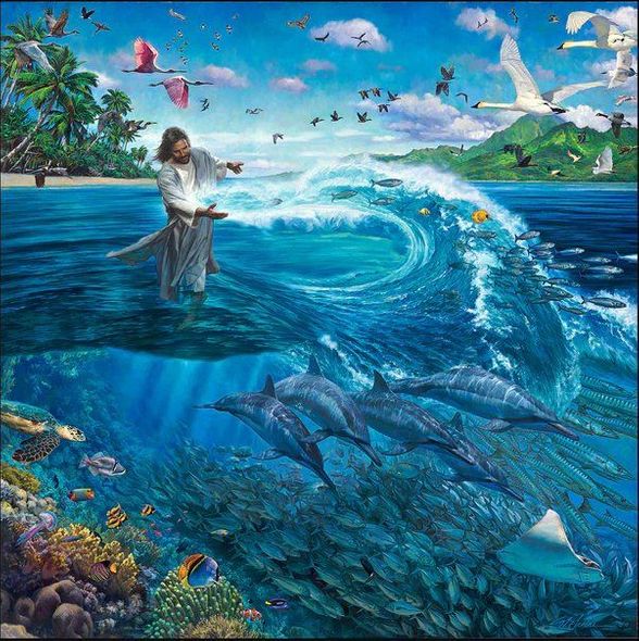 Nathan Greene Limited Edition Gallery Wrap Canvas Giclee:"Days of Creation 5 - The Fifth Day"