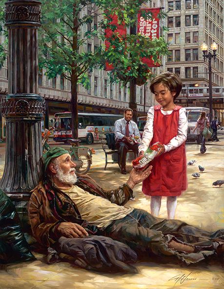 Nathan Greene Limited Edition Canvas Giclee:"I Was Hungry"