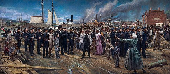 Nathan Greene Limited Edition Canvas Giclee:"New Birth of Freedom - Lincoln at Richmond"