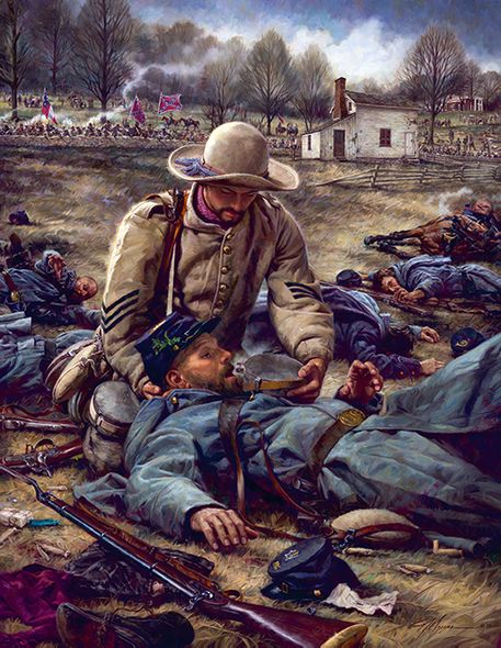 Nathan Greene Limited Edition Canvas Giclee:"For I Was Thirsty"