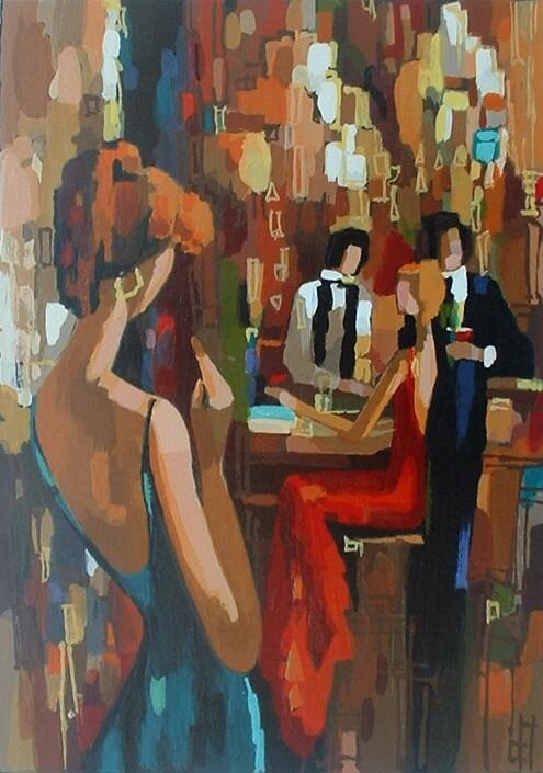 Nelly Panto Hand Signed and Numbered Limited Edition Serigraph on Paper: " Late Romance "