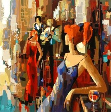 Nelly Panto Hand Signed and Numbered Limited Edition Serigraph on Paper: " Waiting for You "